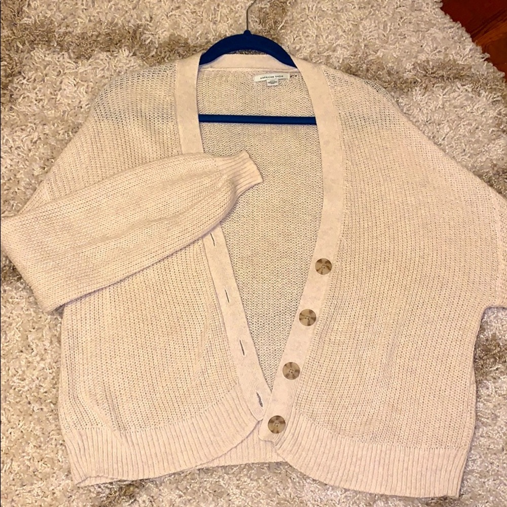 American Eagle Cream Cardigan